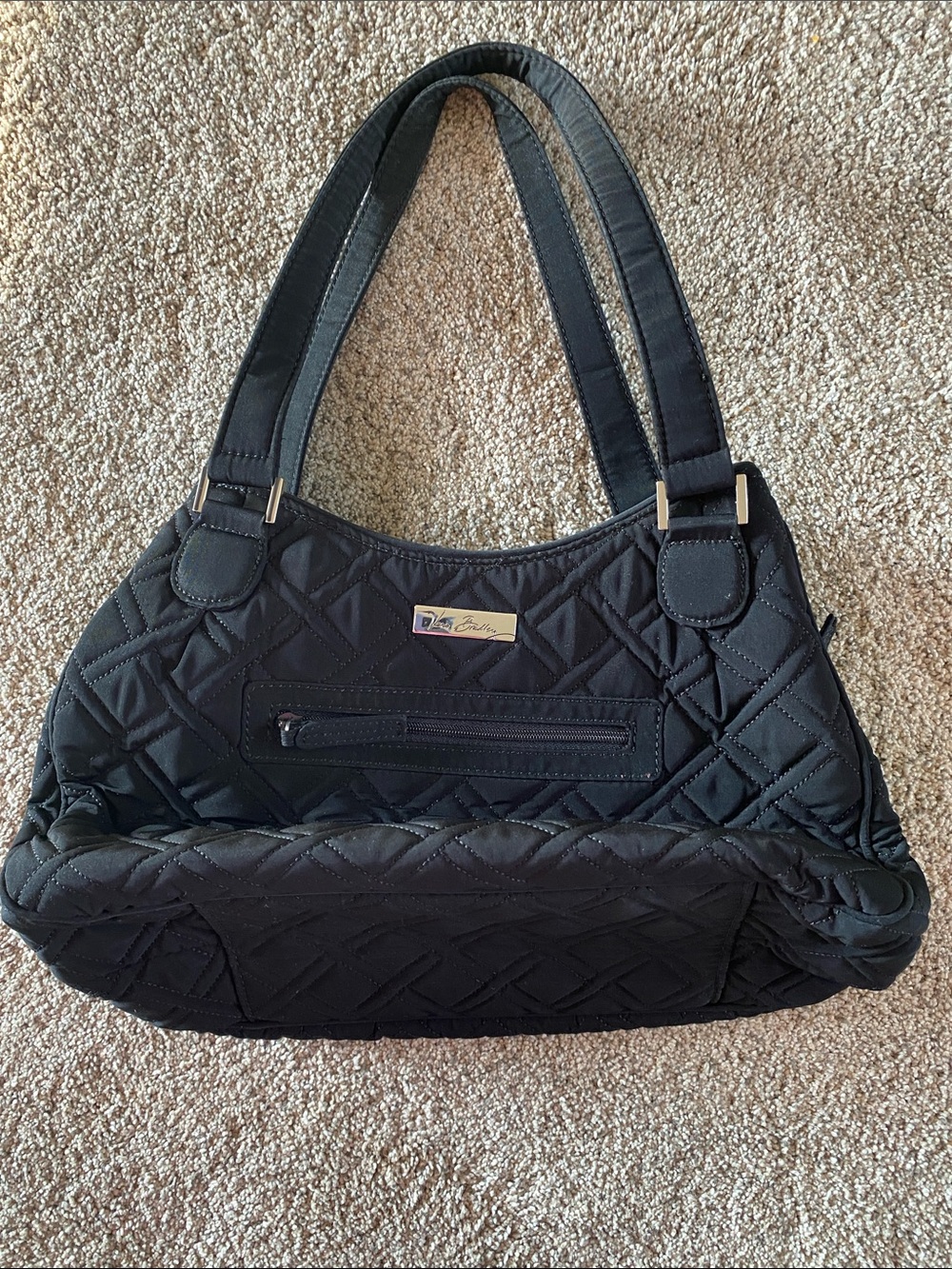 Vera Bradley Black Quilted Shoulder Bag